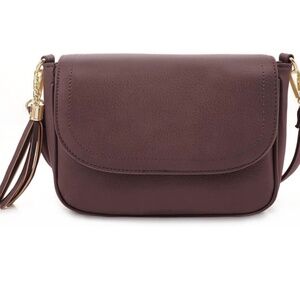 Wine vegan crossbody purse